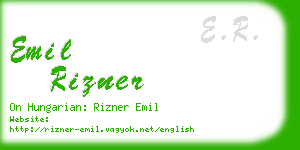 emil rizner business card